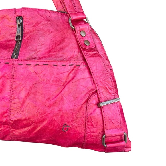 Matt & Nat - Crinkle Vegan Leather Shoulder Bag Raspberry Red - OS - Picture 8 of 16